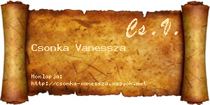 Csonka Vanessza névjegykártya