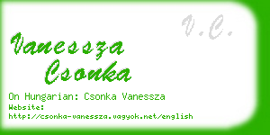 vanessza csonka business card